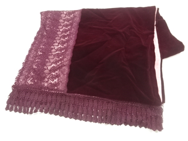 ビロードレース花模様ショール